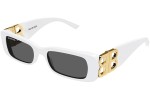 Okulary przeciwsłoneczne Balenciaga BB0096S 011 Prostokątne Białe