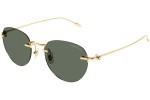 Okulary przeciwsłoneczne Mont Blanc MB0239S 002 Okrągłe Złote