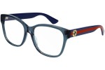 Okulary korekcyjne Gucci GG0038ON 012 Kwadratowe Niebieskie