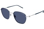 Okulary przeciwsłoneczne Mont Blanc MB0160S 009 Okrągłe Srebrne