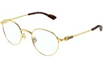 Okulary korekcyjne Gucci GG1222O 002 Owalne Złote