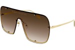 Okulary przeciwsłoneczne Alexander McQueen AM0362S 002 Oversize Złote
