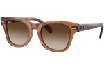 Okulary przeciwsłoneczne Ray-Ban Junior RJ9707S 712713 Kwadratowe Brązowe