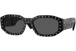 Okulary przeciwsłoneczne Versace Studded Medusa Biggie VE4361 539887 Owalne Czarne