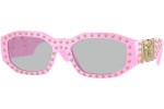 Okulary przeciwsłoneczne Versace Studded Medusa Biggie VE4361 539687 Owalne Różowe