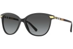 Okulary przeciwsłoneczne Burberry BE4216 3001T3 Polarized Oversize Czarne