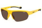 Okulary przeciwsłoneczne Polaroid PLD7048/S 2V7/47 Polarized Prostokątne Żółte