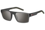 Okulary przeciwsłoneczne Tommy Hilfiger TH1977/S FRE/TI Kwadratowe Szare