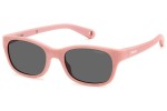 Okulary przeciwsłoneczne Polaroid Junior PLDK006/S W66/M9 Polarized Prostokątne Różowe
