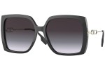 Okulary przeciwsłoneczne Burberry Luna BE4332 30018G Oversize Czarne