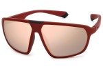 Okulary przeciwsłoneczne Polaroid PLD2142/S T9H/JQ Polarized Oversize Czerwone