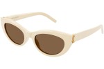 Okulary przeciwsłoneczne Saint Laurent SLM115 004 Kocie oczy Białe