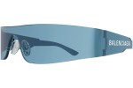 Okulary przeciwsłoneczne Balenciaga BB0041S 014 Pojedyncze | Shield Niebieskie