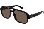 Okulary przeciwsłoneczne Gucci GG1342S 002 Polarized Pilotki (Aviator) Czarne