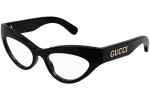 Okulary korekcyjne Gucci GG1295O 001 Kocie oczy Czarne