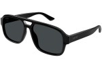 Okulary przeciwsłoneczne Gucci GG1342S 001 Pilotki (Aviator) Czarne