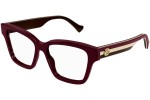 Okulary korekcyjne Gucci GG1302O 005 Kwadratowe Brązowe
