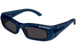 Okulary przeciwsłoneczne Balenciaga BB0266S 004 Prostokątne Niebieskie