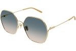 Okulary przeciwsłoneczne Chloe CH0169SA 002 Nieregularny Złote