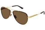Okulary przeciwsłoneczne Bottega Veneta BV1240S 002 Pilotki (Aviator) Złote
