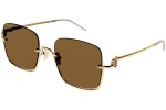 Okulary przeciwsłoneczne Gucci GG1279S 002 Kwadratowe Złote