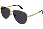 Okulary przeciwsłoneczne Gucci GG1233SA 001 Pilotki (Aviator) Złote