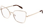 Okulary korekcyjne Alexander McQueen AM0416O 003 Kocie oczy Złote