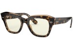 Okulary przeciwsłoneczne Ray-Ban State Street RB2186 1292BL Kwadratowe Havana