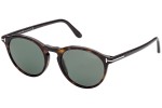 Okulary przeciwsłoneczne Tom Ford FT0904 52R Polarized Okrągłe Havana