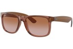 Okulary przeciwsłoneczne Ray-Ban Justin RB4165 659413 Kwadratowe Brązowe