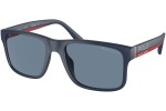 Okulary przeciwsłoneczne Polo Ralph Lauren PH4195U 59042V Polarized Kwadratowe Czarne
