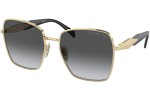 Okulary przeciwsłoneczne Prada PR64ZS ZVN5W1 Polarized Kwadratowe Złote