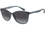 Okulary przeciwsłoneczne Emporio Armani EA4073 59188G Oversize Niebieskie