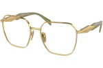 Okulary korekcyjne Prada PR56ZV 5AK1O1 Kwadratowe Złote