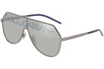 Okulary przeciwsłoneczne Dolce & Gabbana DG2221 04/N Pojedyncze | Shield Srebrne