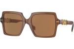 Okulary przeciwsłoneczne Versace VE4441 5028/O Oversize Brązowe