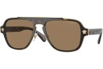 Okulary przeciwsłoneczne Versace Medusa Retro Charm VE2199 1252LA Polarized Pilotki (Aviator) Havana