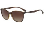 Okulary przeciwsłoneczne Emporio Armani EA4073 502613 Oversize Havana