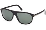 Okulary przeciwsłoneczne Tom Ford FT1027 01R Polarized Pilotki (Aviator) Czarne