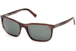 Okulary przeciwsłoneczne Timberland TB9318 48R Polarized Prostokątne Brązowe