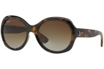 Okulary przeciwsłoneczne Ray-Ban RB4191 710/T5 Polarized Okrągłe Havana