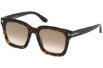 Okulary przeciwsłoneczne Tom Ford Sari FT0690 52F Kwadratowe Havana