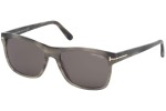 Okulary przeciwsłoneczne Tom Ford Giulio FT0698 47N Kwadratowe Brązowe