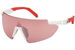 Okulary przeciwsłoneczne Adidas Sport SP0077 21L Pojedyncze | Shield Białe