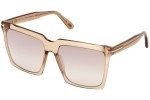 Okulary przeciwsłoneczne Tom Ford FT0764 57G Oversize Beżowe