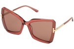 Okulary przeciwsłoneczne Tom Ford FT0766 72Y Oversize Różowe