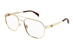 Okulary korekcyjne Alexander McQueen AM0459O 002 Pilotki (Aviator) Złote