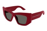 Okulary przeciwsłoneczne Alexander McQueen AM0448S 003 Kocie oczy Czerwone