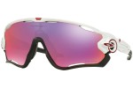 Okulary przeciwsłoneczne Oakley Jawbreaker OO9290-05 PRIZM Pojedyncze | Shield Białe