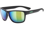 Okulary przeciwsłoneczne uvex lgl 36 colorvision Black Mat S3 Kwadratowe Czarne